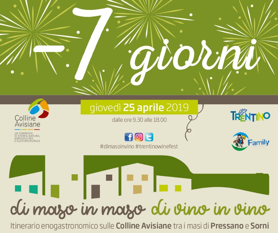 dimasoinvino's tweet image. Amici siete pronti?
Mancano solo 7 giorni a #dimasoinvino

Se desiderate partecipare, vi chiediamo di iscrivervi per aiutare gli organizzatori a predisporre un numero adeguato di pasti e degustazioni.
➡️ bit.ly/dimasoinvino_i…
Grazie mille
Ci vediamo GIOVEDì 25 APRILE!