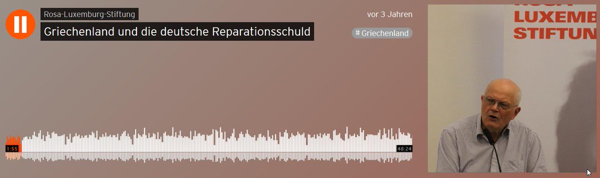 RLS_Thueringen's tweet image. #Griechenland und die deutsche Reparationsschuld. Vortrag des Historikers Karl Heinz Roth von 2016 bei der @rosaluxstiftung zu dem Thema - hier zum Nachhören: soundcloud.com/rosaluxstiftun…. #reparationen