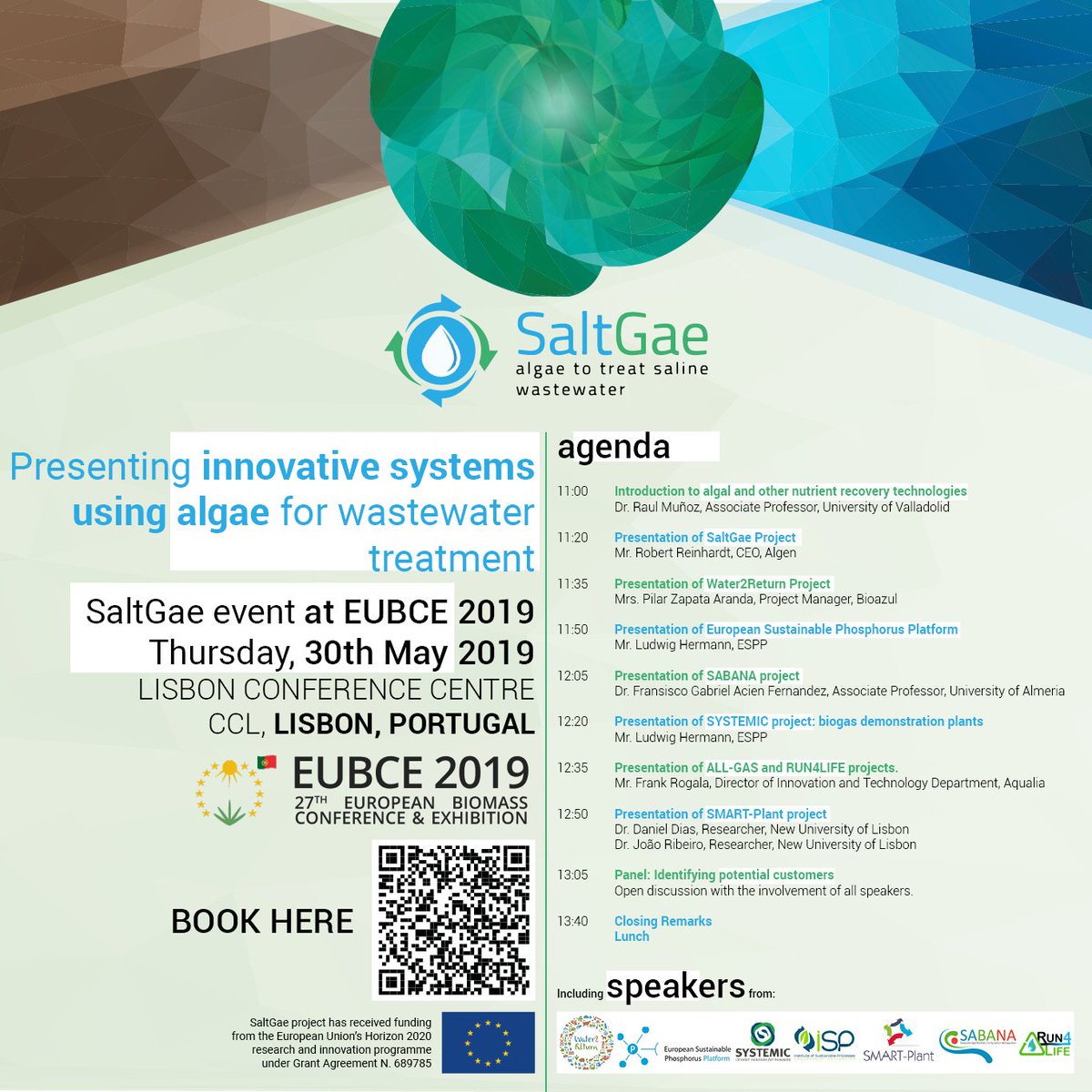 📢Do not miss the chance to attend the #clustering #event organized by <a href="/SaltGae_Project/">SaltGae Project</a> in Lisbon 🇵🇹. Register now ➡️ eventbrite.com/e/presenting-e… 
Where? #EUBCE2019 next 3⃣0⃣May! <a href="/EU_EASME/">EASME - Executive Agency for SMEs</a> @EU_ecoinno