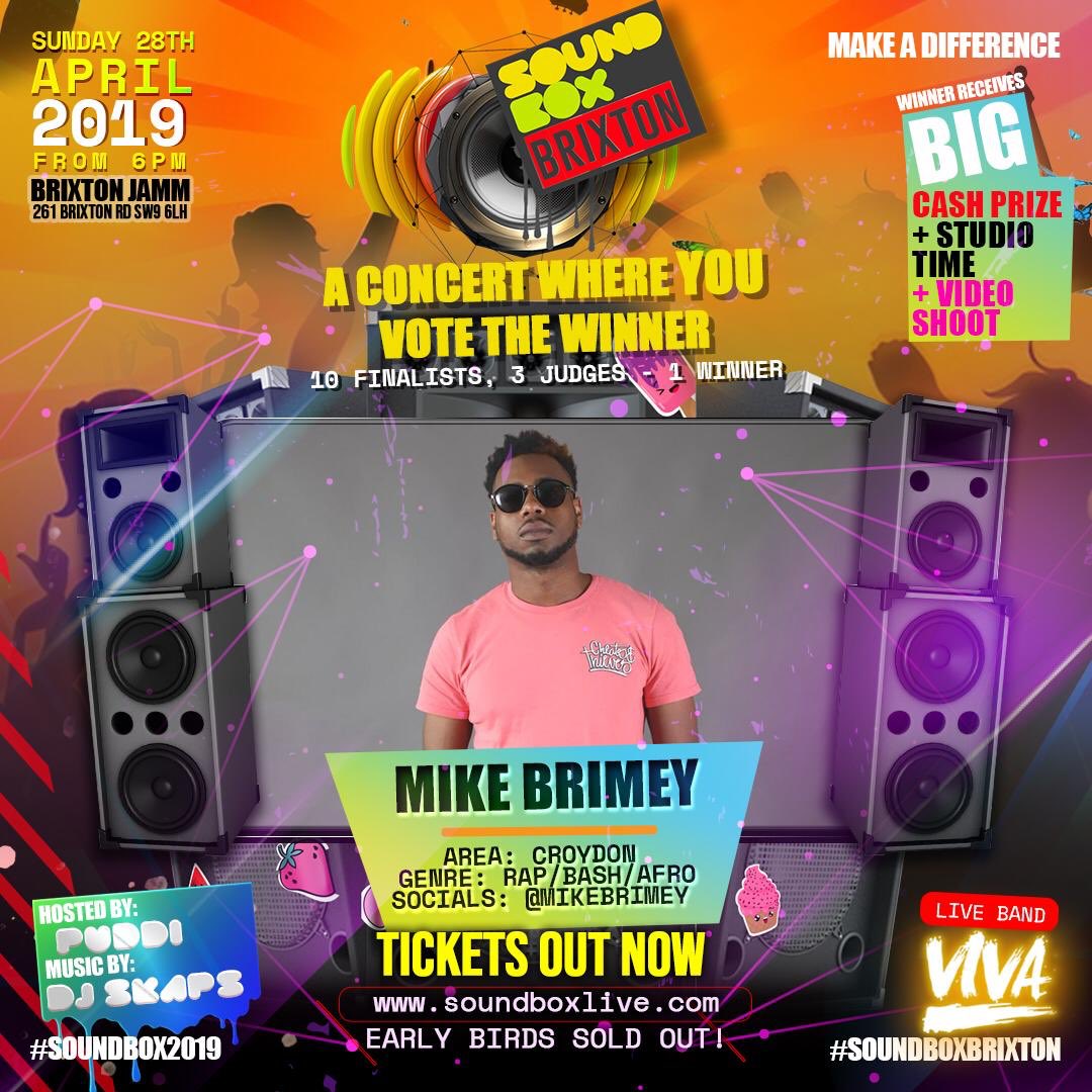 SoundBoxLive's tweet photo. #SoundBoxBrixton Finalist
ARTIST: @MikeBrimey
LOCATION: South London
GENRE: RAP
SPOTIFY: https://t.co/ZAamdwkiUx
YOUTUBE: https://t.co/G71OsVK9pw https://t.co/GQ7n5JUVuk