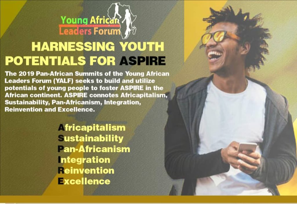 PrinceIfoh's tweet photo. The 2019 Summits of the Young African Leaders Forum (YALF) seeks to build and utilize potentials of young people to foster ASPIRE in the African Continent.

In August, we will start hosting the 2019 #YALFPAS from Nairobi, Kenya... #TheAfricaWeWant #IMPACT5000 https://t.co/nDaWgrvKnd