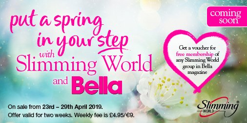 If you're feeling ready for a #freshstart, keep your 👀 peeled for next week's @bellamagazineUK - out on Tuesday - where you can find a voucher for free membership of any #SlimmingWorld group! 🚀