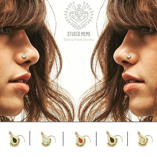 MeiravNiv's tweet photo. 14k solid gold nose stud with enamel.

Which color of enamel do you prefer?
.
.
.
.
#studiomeme #earrings #14kgoldearring #daintyjewelry #daithpiercing
#nisestudwithenamel #tribaljewelry #goldbodyjewelry https://t.co/3NACgpxyay https://t.co/KzVVXgm5JC