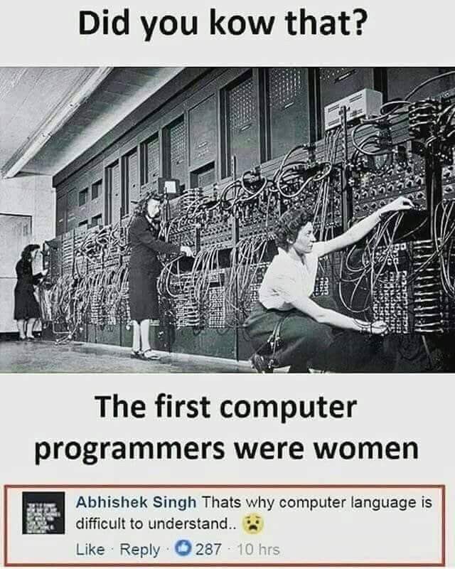 And the men say.....? 😜 #programmers