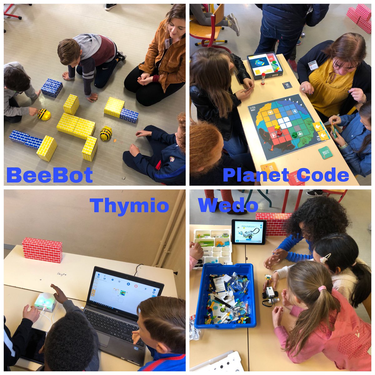 cb_mureaux's tweet photo. #matinéedelarobotique les élèves de l’école Paul Langevin @sartrouville78 relèvent par petits groupes les défis qui leur sont proposés sur https://t.co/FQY7DiJ68U
A chaque groupe son robot !

@DANEVersailles @canope_78 
@acversailles https://t.co/0th85jJBA5