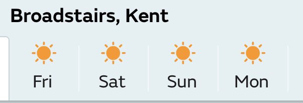 It’s looking like being a beautiful Easter weekend! #Broadstairs