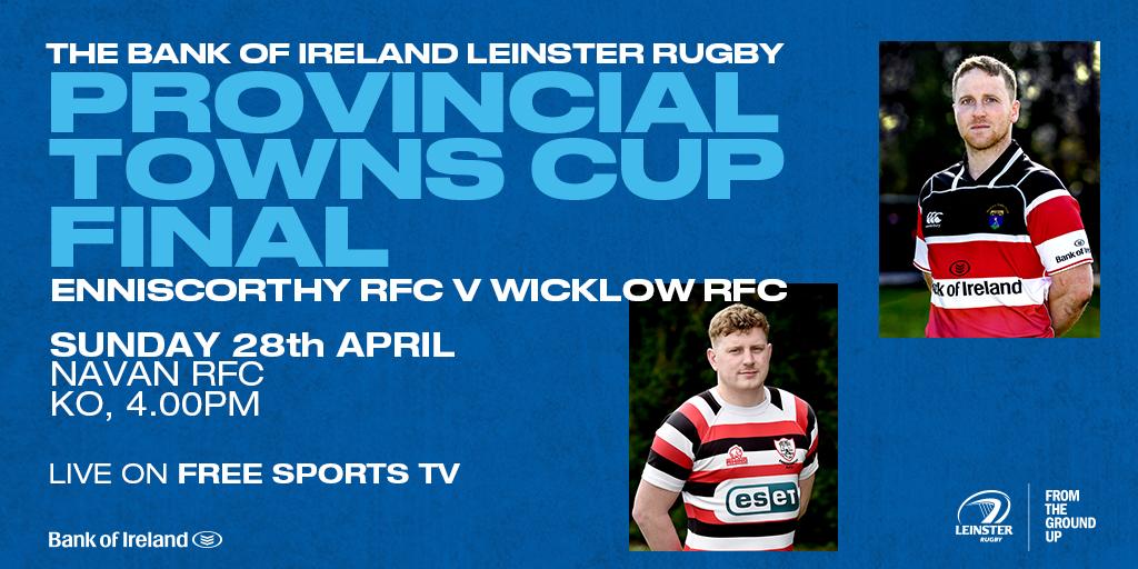 LeinsterBranch's tweet photo. Just 10 days to go until the 2019 @bankofireland Provincial Towns Cup Final!! 🏆

@ScorthyRugby v @WicklowRFC on Sunday 28th April in @Navanrfc 

Live on @FreeSports_TV 📺

#FromTheGroundUp #PTC #BOIrugby https://t.co/sUl3TjckKt