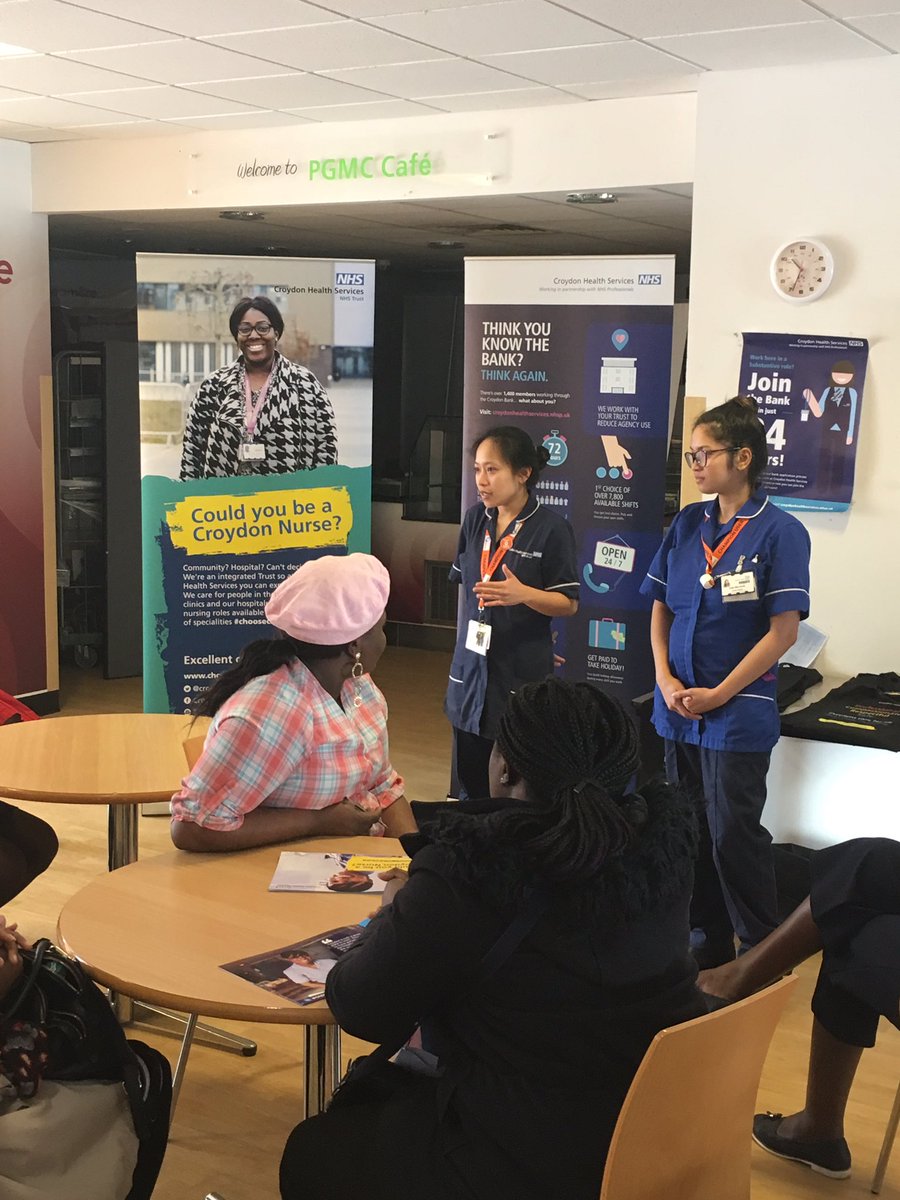 EnhancedCareCUH's tweet photo. Could you be a #croydonnurse? Please come to the PGMC and join these lovely potential candidates @croydonhealth #OpenDayEvent #RGNs #RMNs #RLDNs https://t.co/keNIeZXWfw