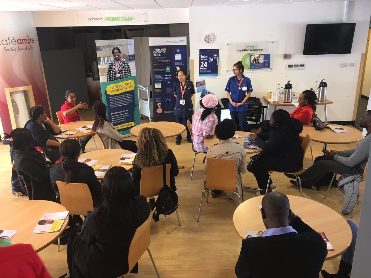 EnhancedCareCUH's tweet photo. Could you be a #croydonnurse? Please come to the PGMC and join these lovely potential candidates @croydonhealth #OpenDayEvent #RGNs #RMNs #RLDNs https://t.co/keNIeZXWfw