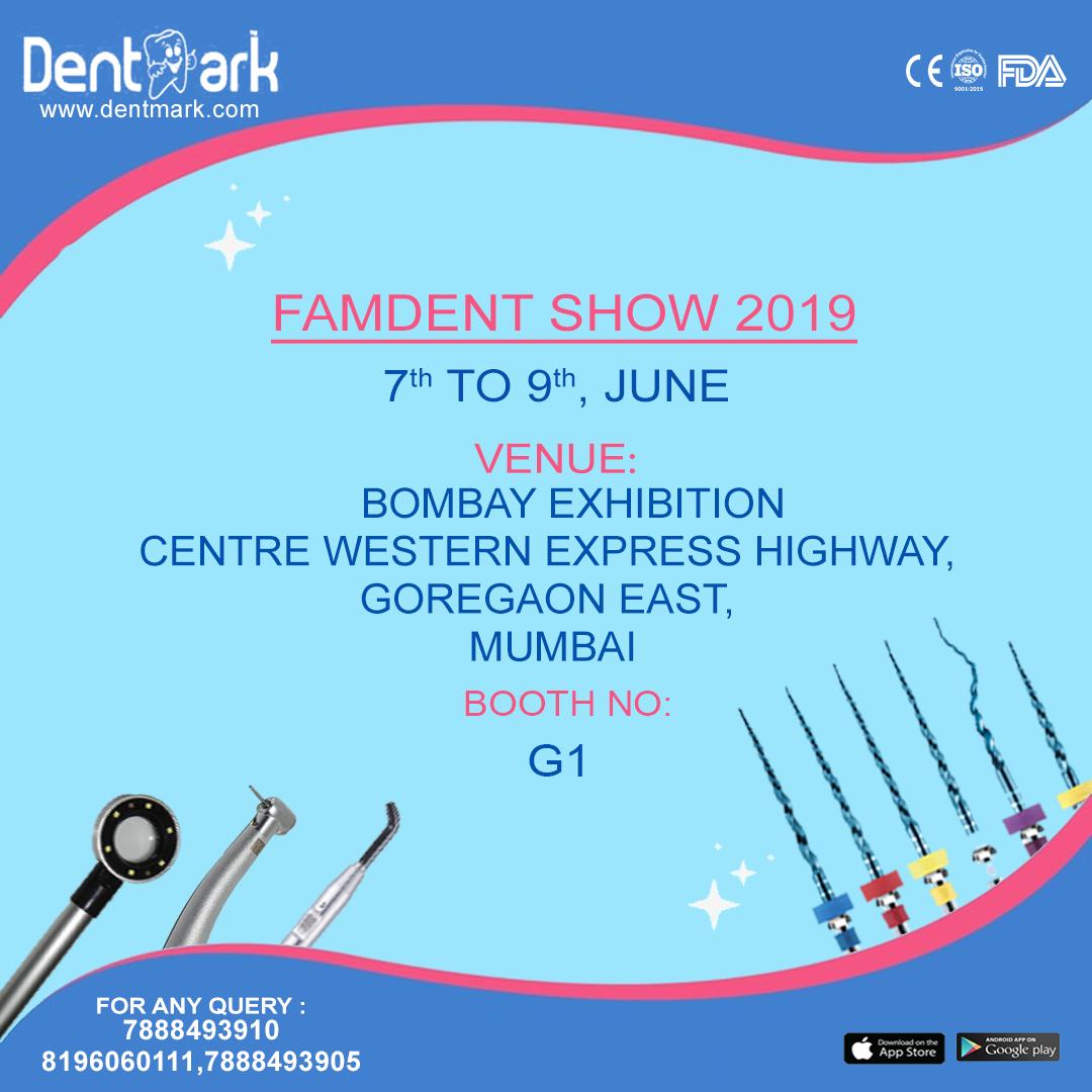 Dentmark On Twitter Dentmark Welcomes To All Famdent Show 2019 Date 7th 9th June 2019 Booth No G1 Venue Bombay Exhibition Centre Western Express Highway Goregaon East Mumbai For