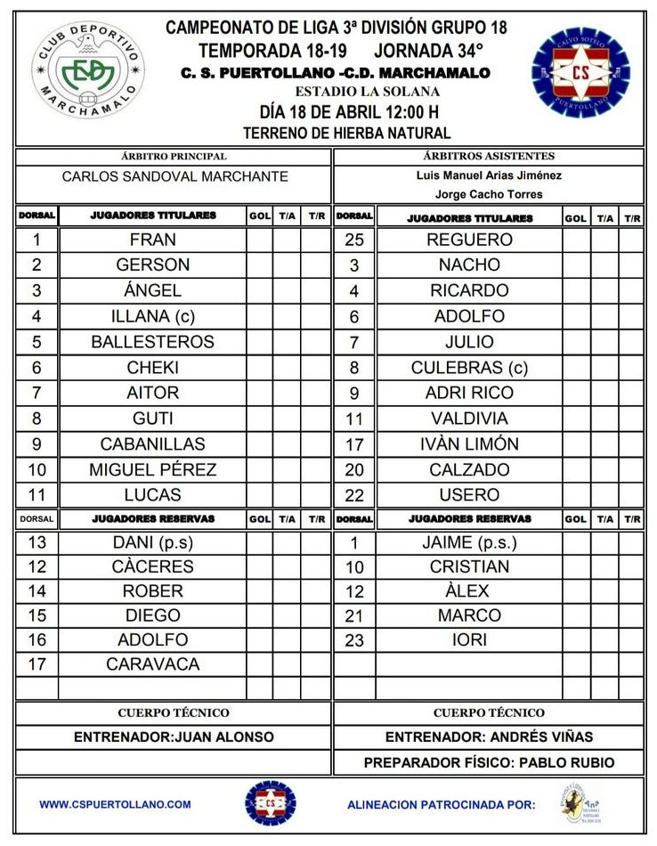 mpf_puertollano's tweet photo. 👥XI INICIAL | @CSPuertollanoCF
#️⃣ #MarchamaloPuertollano
2️⃣5️⃣ @KikeReguero25
0️⃣3️⃣ @Nacho_M3
0️⃣4️⃣ @RicardoCRuiz
0️⃣6️⃣ @adolfo_lopez_6
0️⃣7️⃣ @julito_pajariyo
0️⃣8️⃣ @JuanCarlosCuleb
0️⃣9️⃣ @Adri_RR9
1️⃣1️⃣ #Valdivia
1️⃣7️⃣ @ivancillo94
2️⃣0️⃣ @Calzado25
2️⃣2️⃣ #Usero https://t.co/twMG7rggE9