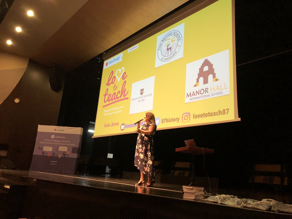 TH_PatrickM's tweet photo. The wonderful @87History kicking off as keynote speaker at #TexthelpDubai https://t.co/oK8i8oyRjR
