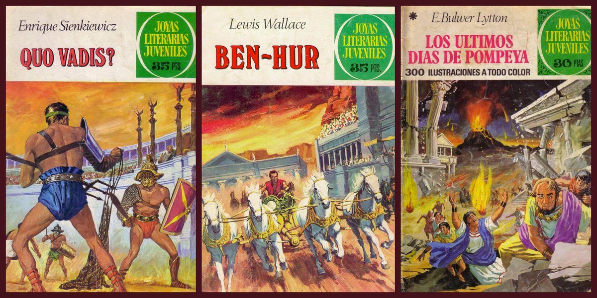 Libros Vintage on Twitter: "Con la Semana Santa llegan las películas de  romanos a las televisiones ¡pero no olvidemos los tebeos #peplum!  #JoyasLiterariasJuveniles #Bruguera - Núm. 7 'Ben~Hur' - Núm. 14 'Quo