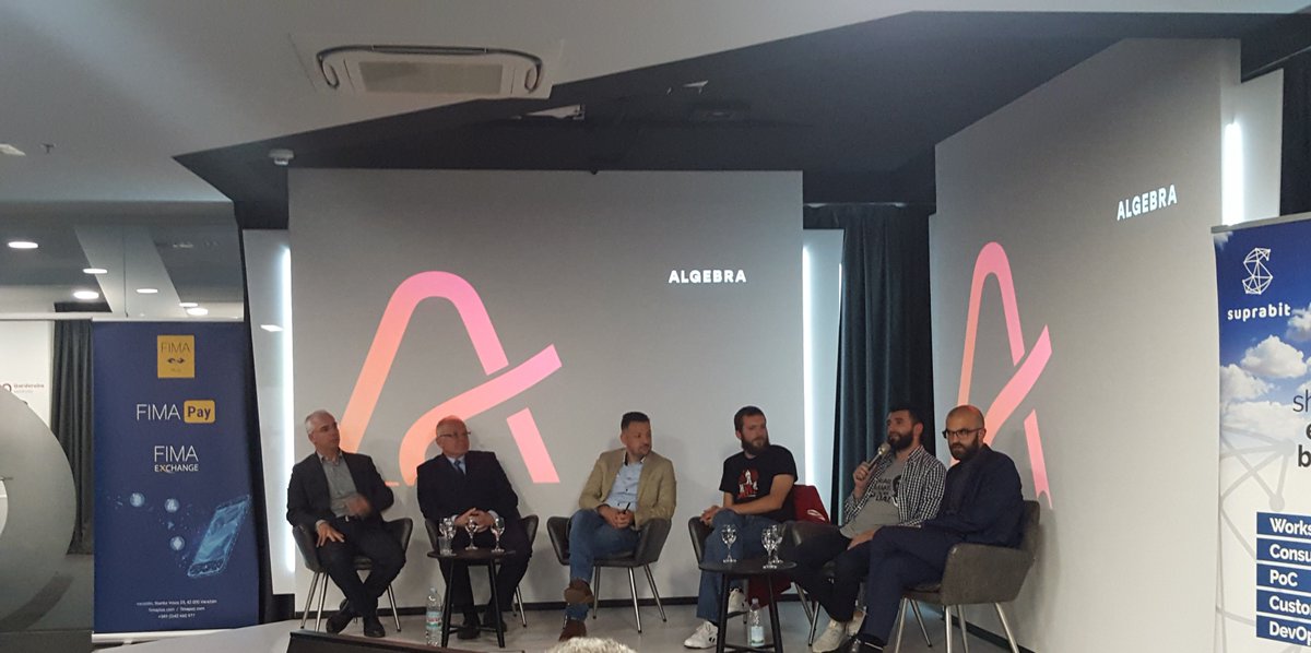 fimaplusltd's tweet photo. Jučer smo spojili ugodno s korisnim. 😊
Posjetili smo #AlgebraLAB i u ugodnoj atmosferi poslušali zanimljivo izlaganje o #kriptovalutama i #blockchainu te panel na kojem je sudjelovao i naš @HorvatMilan, koji je tom prilikom, između ostalog, predstavio našu #FIMAPay. https://t.co/DTDwjLmWPv