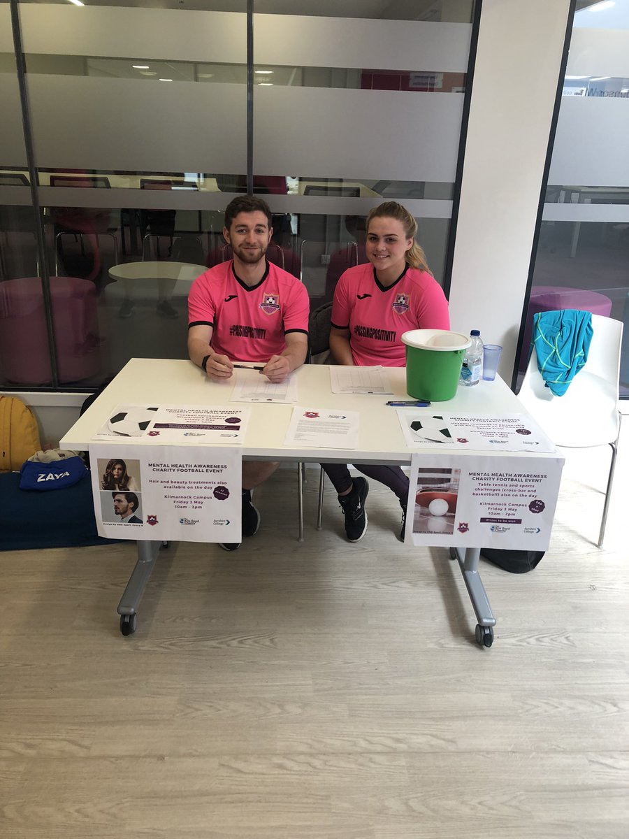 mental_united's tweet photo. If you’re about today at the @AyrshireColl Ayr campus and would like to know more about our event or would even like to donate then come along to the Dam Park building and meet us #PassingPositivity 💜 https://t.co/SFfeevpgJ2