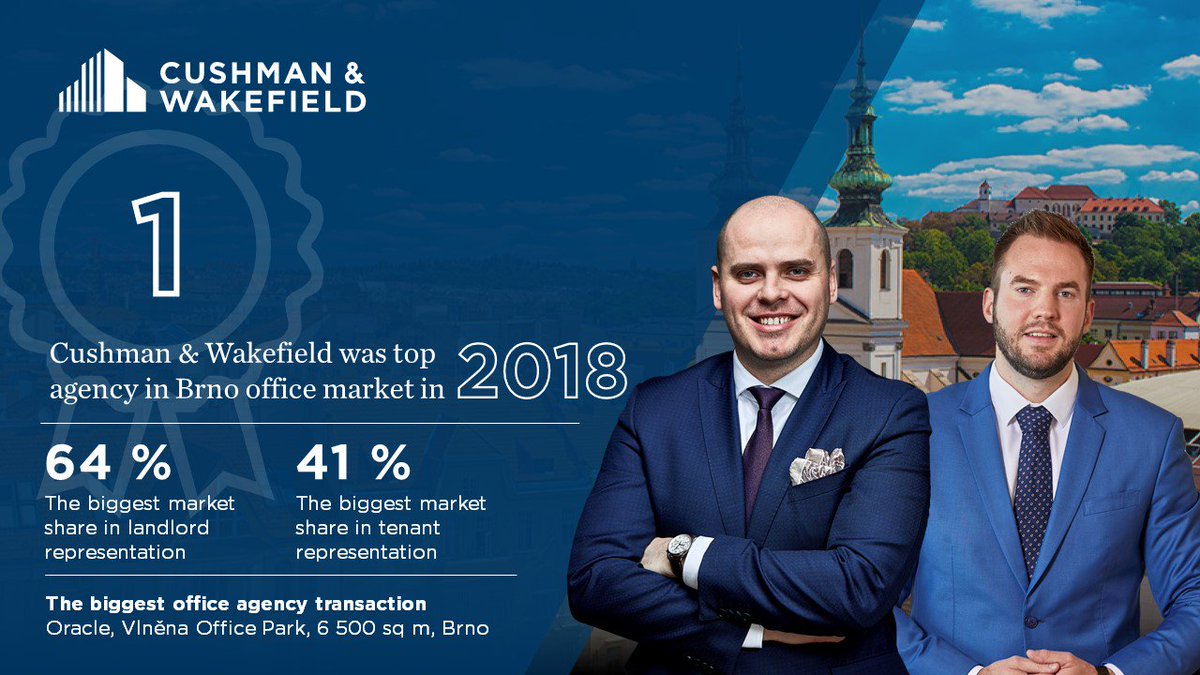 CushWakeCzech's tweet photo. Cushman & Wakefield was top agency in #Brno #office market in 2018! Read more at #officeguide: https://t.co/9hcSdTivas https://t.co/Sps8xVONWB