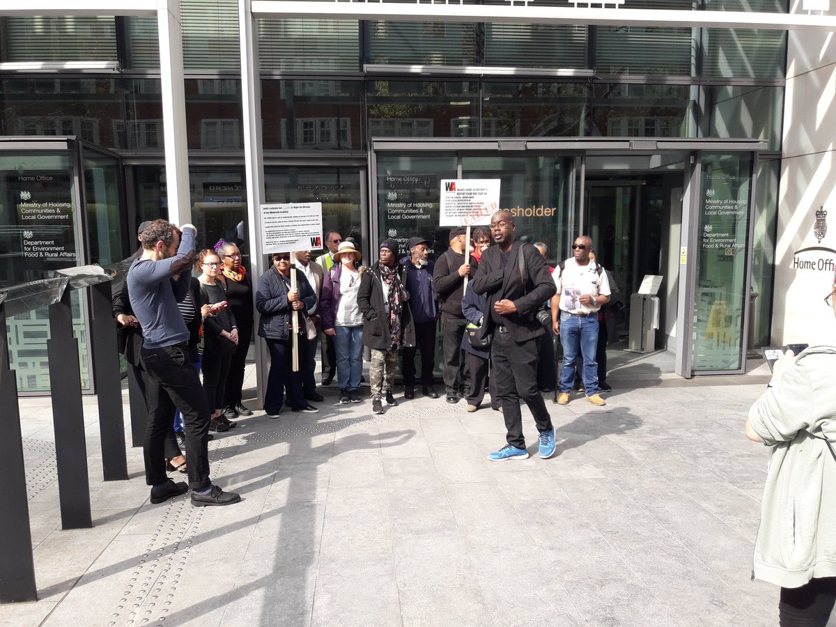Somber moment...Vigil outside UK Home Office to commemorate anniversary of Windrush scandal #justice #childrenofWindrush <a href="/SALISESMona/">SALISES Mona</a> <a href="/FSSUWIMona/">FSSUWIMona</a> <a href="/JacquiMckenzie6/">Jacqueline (Jacqui) Mckenzie</a> <a href="/ppvernon/">Patrick Vernon</a> #BeyondtheHeadlines