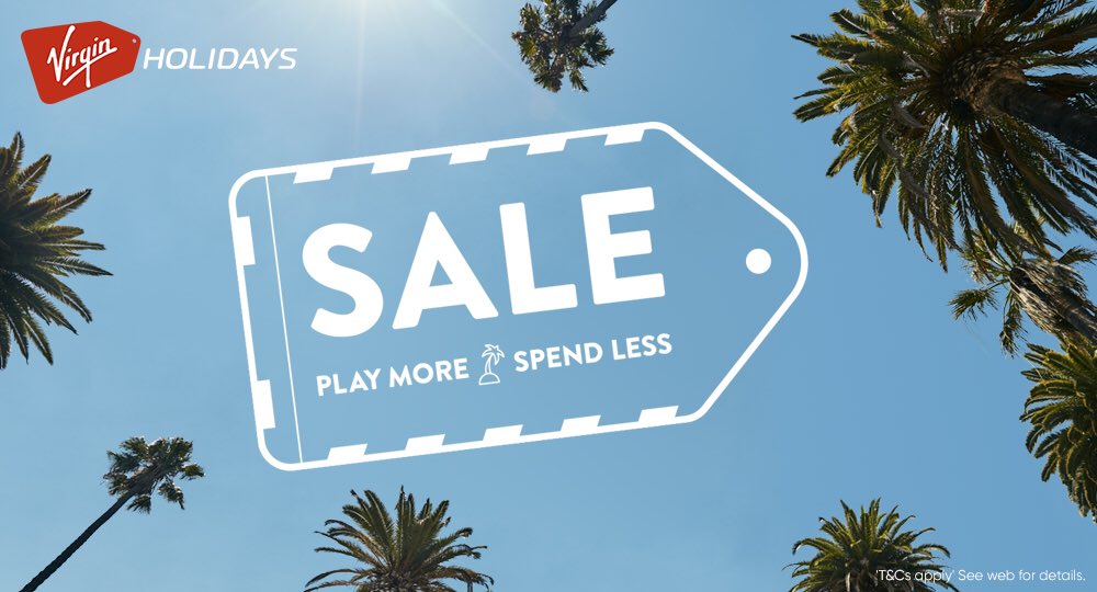 Our Spring Sale is here 😎 Where will you go? Pop in to @VirginHolidays <a href="/TweetBluewater/">Bluewater</a> to book! ☀️