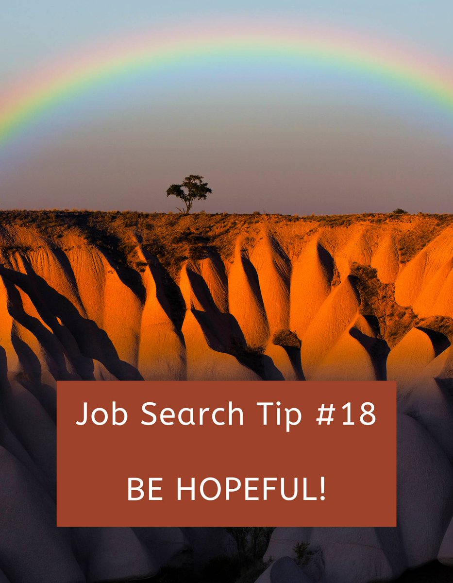 Simply. Be. Full. Of. Hope!

#DontLoseHeart
#StayHopeful
#PerseveranceIsKeyInJobHunting
#JobSearchLikeABoss 
#JobSearchTips
#JobHunting101 
#UJCareerServices 
#YourCareerReimagined