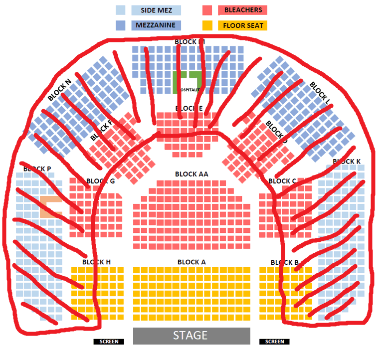 Sun Arena Menlyn Seating Chart