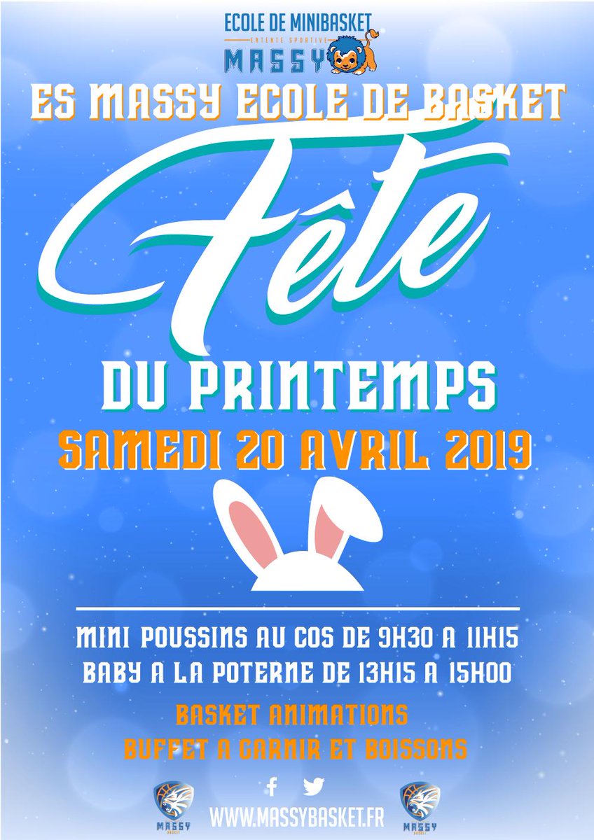 Fête du printemps de l'école de #MiniBasket #Massy #MiniPoussin
jeux, chasse aux œufs et match Parents-Enfants-Animateurs #EFMB <a href="/villedemassy/">Ville de Massy</a> massybasket.fr/actualites/act…