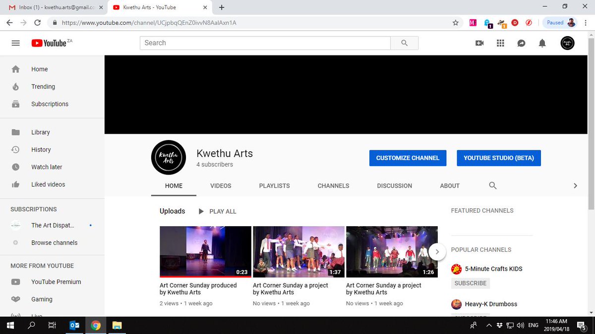 Do subscribe to our YouTube channel for new videos and works from Kwethu Arts🎬🎭🎨🎤