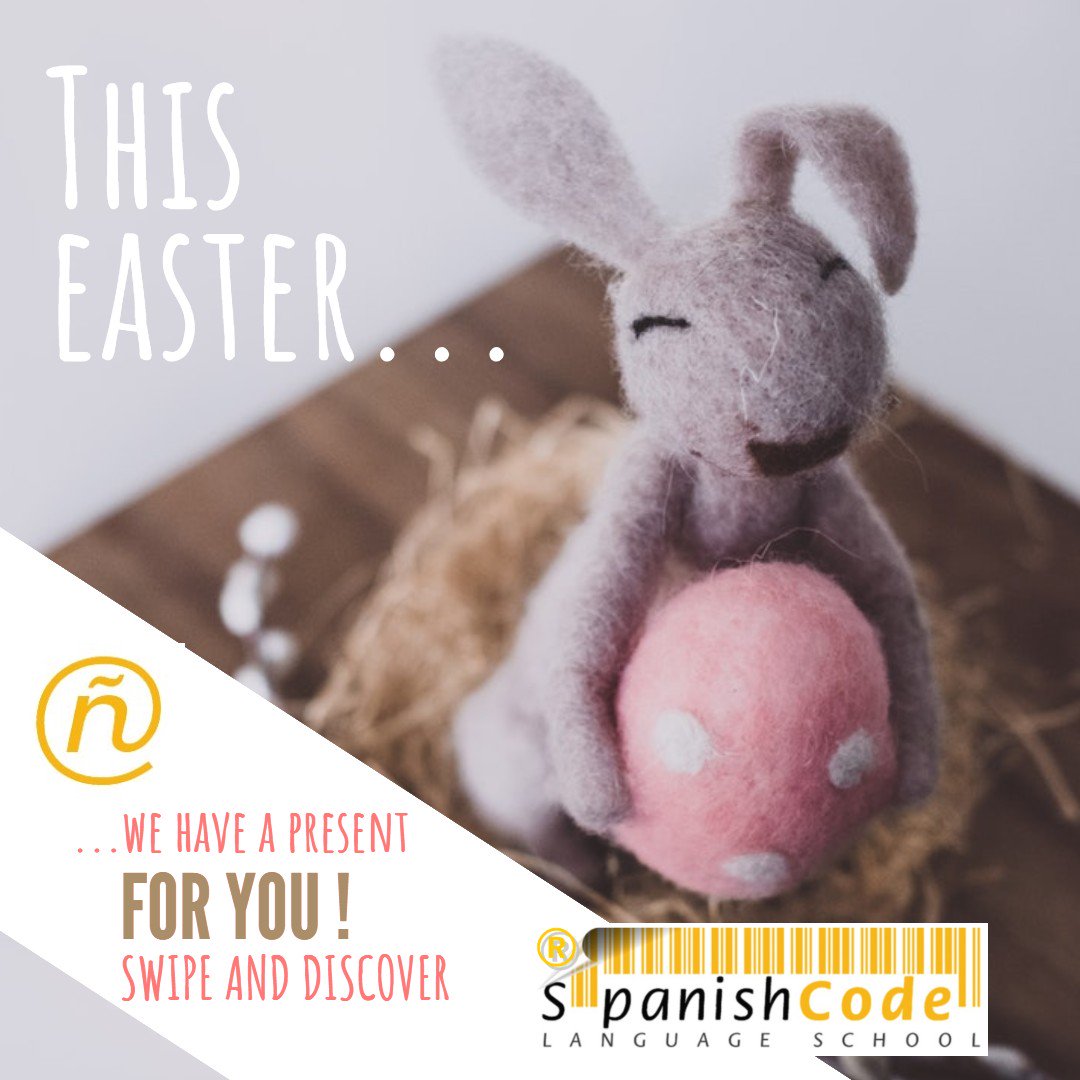 SpanishCode's tweet image. Now is the time while looking for Easter eggs to also find a friend to learn Spanish with from home. You and your friend will get many special benefits and discounts. Don’t miss this opportunity, available only for the next few days! 🐰🐣🌷🖥️🤳👫👭👬🇪🇸🌏✨#Spanishonline #Enjoy