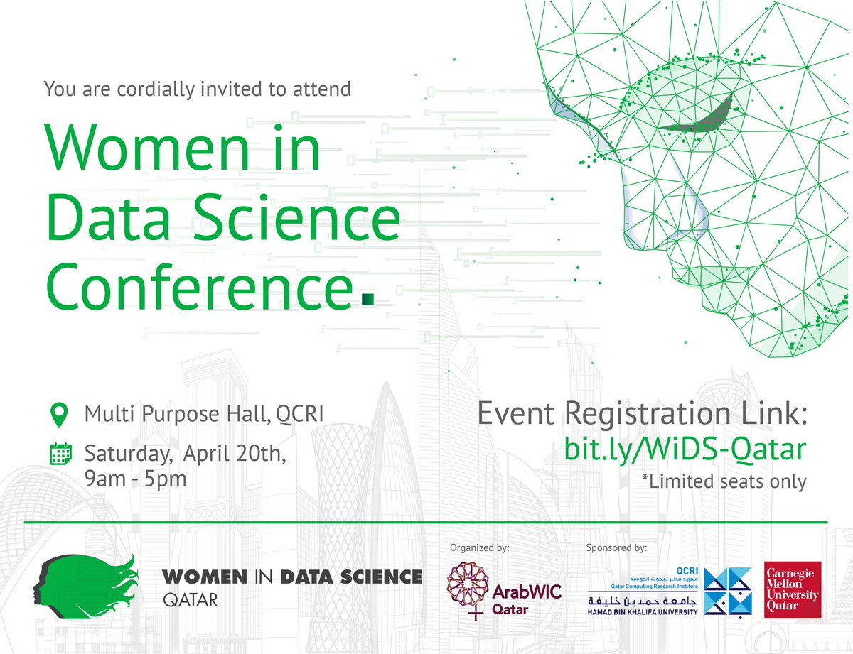 ArabWICQatar's tweet photo. Join us in the largest gathering for women in tech at Qatar!
Among our speakers is Dr. Michaรซl Aupetit, a social computing scientist at QCRI.
@CarnegieMellonQ
@QatarComputing
#WiDS_conference #ArabWIC #Qatar #DataScience #TechinQatar #qatarevents
#ูุทุฑ https://t.co/pwTvyxeXXh