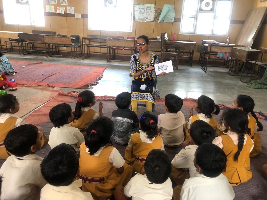 Things we love! Telling stories to children.