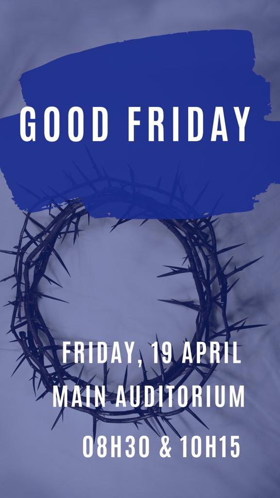 Please note that we are not having services this Friday and Sunday. Visit our Every Nation Rosebank congregation for tomorrow’s services, at 08:30 &amp; 10:15, and on Sunday at 08:30, 10:15, 12:00, &amp; 17:00. 

#EveryNation #EveryNationCampus #Passover #ChangeTheCampus #ChangeTheWorld