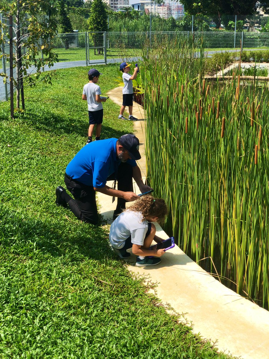 msemmagedge's tweet photo. how many curriculum standards can we target in a #handson engagement? Ss went on a shapes hunt w/ @stevekatz discussing shape attributes, finding details in a big picture, and capturing photographs using zoom &amp; focus... all while enjoying the benefits of fresh air! #isklproud https://t.co/ENuAm0v9t1