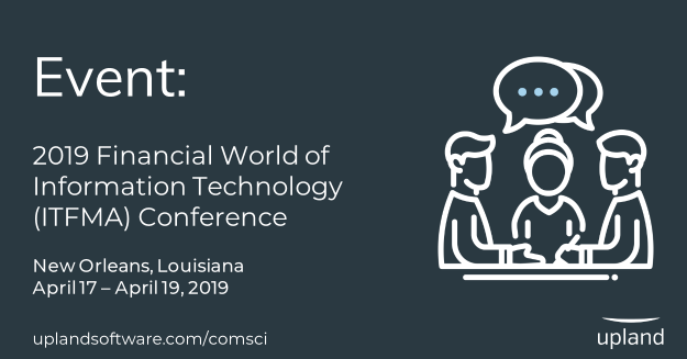 ComSci_Upland's tweet photo. Check out our resident #ITFM expert Robert Bracco at the 2019 #ITFMA. He will share his expertise at a session on Thursday, Go Beyond Cost Transparency with an Expert-Driven Approach to IT Financial Management. For more info, https://t.co/dfKqY2CMmy
#CIO #ITFinancialManagement https://t.co/5wcwTLCnQF