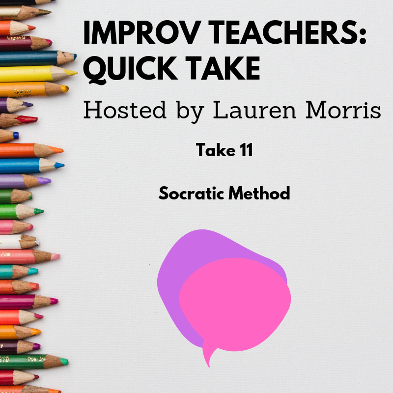 improvteachers's tweet photo. Improv Teachers: Quick Take 11 is here! 
https://t.co/g9rKTAwW32
Today it's all about the Socratic Method. Learn what it is and how to implement it in your improv classroom. 
Here are some extras as you learn about this approach:
https://t.co/w7r477lCyB
https://t.co/OOUFLUQHBe https://t.co/W5vWsjr5dt