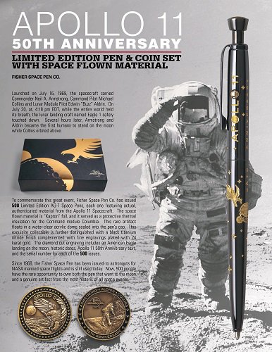 AllwritePaper's tweet image. De 50e verjaardag van de Apollo 11 missie naar de Maan vieren wij met een unieke Limited Edition AG7 Space Pen..