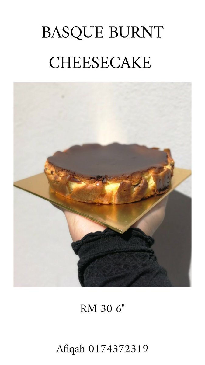 TanpaPeah's tweet photo. Open order for Penangites. Or you can ask me to bake your favourite cake! 

Juat whatsapp me at https://t.co/fhIS8Sl9Yw

#CODPenang #desserts #basqueburntcheesecake #cheesecake #creampuff #moistchoccake #pavlova https://t.co/j0J3R7VYFg