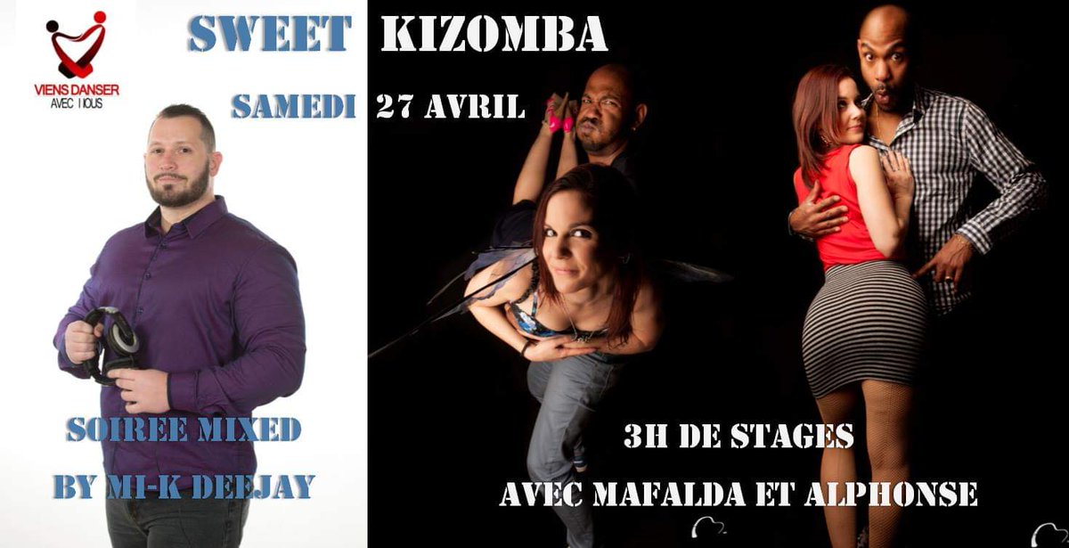 ForgetMichael's tweet image. Samedi 27 Avril #BriveLaGaillarde
➡️Mafalda &amp;amp; Alphonse
➡️Mi-K DeeJay
➡️Prix Sweet

⬇️⬇️⬇️⬇️Facebook⬇️⬇️⬇️⬇️
facebook.com/events/3024175…

#Kizomba #Dj #Tarraxinha #workshop #NouvelleAquitaine #Correze #Dance #MiKDeeJay #SweetKizomba #KizombaDj
#Event #KizombaEvent