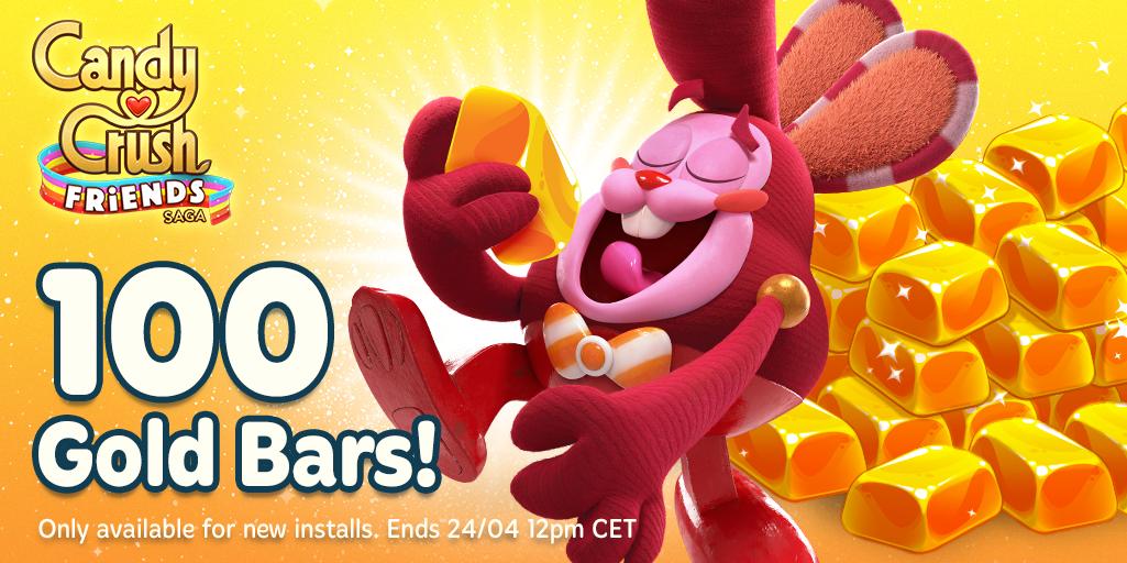 Candy Crush Saga - Have you tried Candy Crush Friends Saga? If you haven't  done it yet, enjoy this Sweeter than Ever opportunity from today with 100  gold bars to get ahead