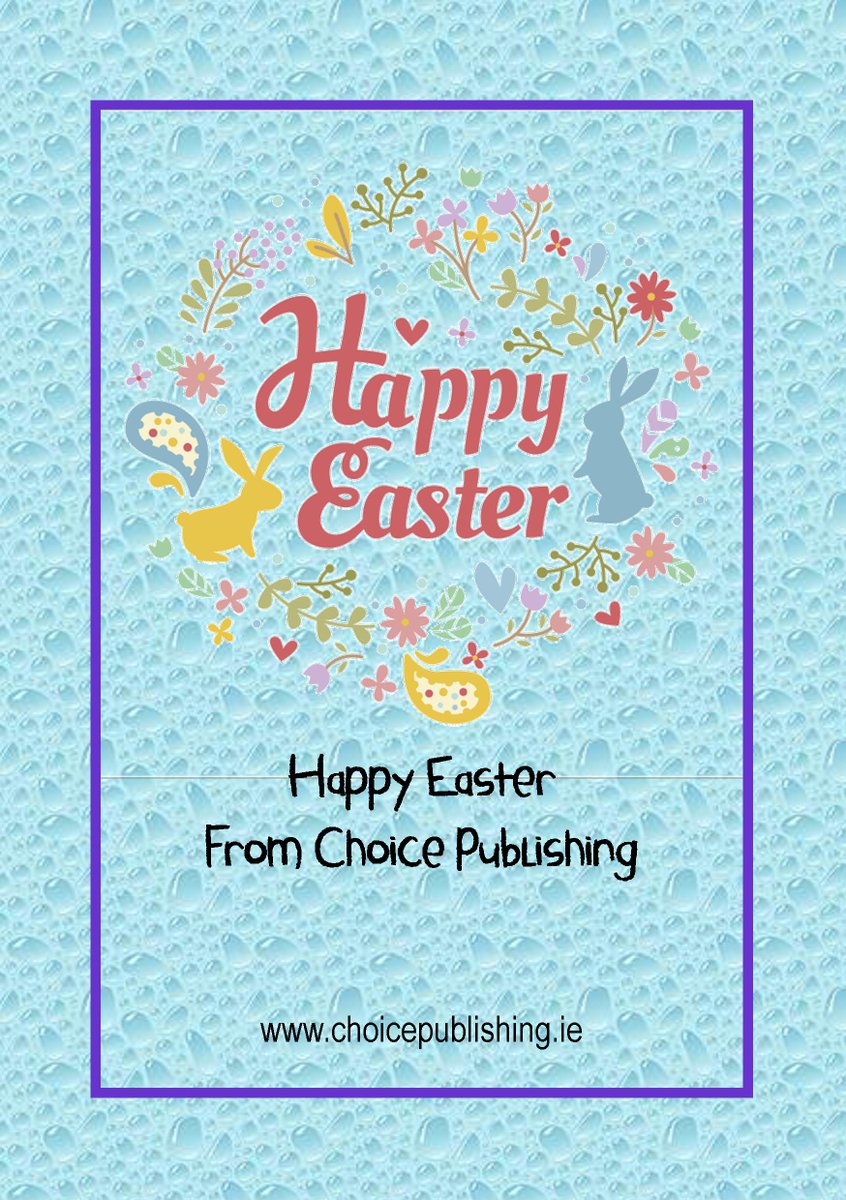 choicepublish1's tweet photo. Our office will be close today for the Easter break and will re-open on Tuesday 23rd April.
Wishing all a Happy Easter @choicepublish1 https://t.co/orNwpJ3Kjp