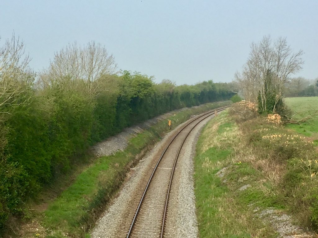 This is totally unacceptable from <a href="/IrishRail/">Iarnród Éireann</a>. They are “tidying up” the hedges along the railway near me...in mid-April. These are mature Hawthorn trees, on the point of flowering, hacked down and mulched. There are chicks in nests. #LostForWords