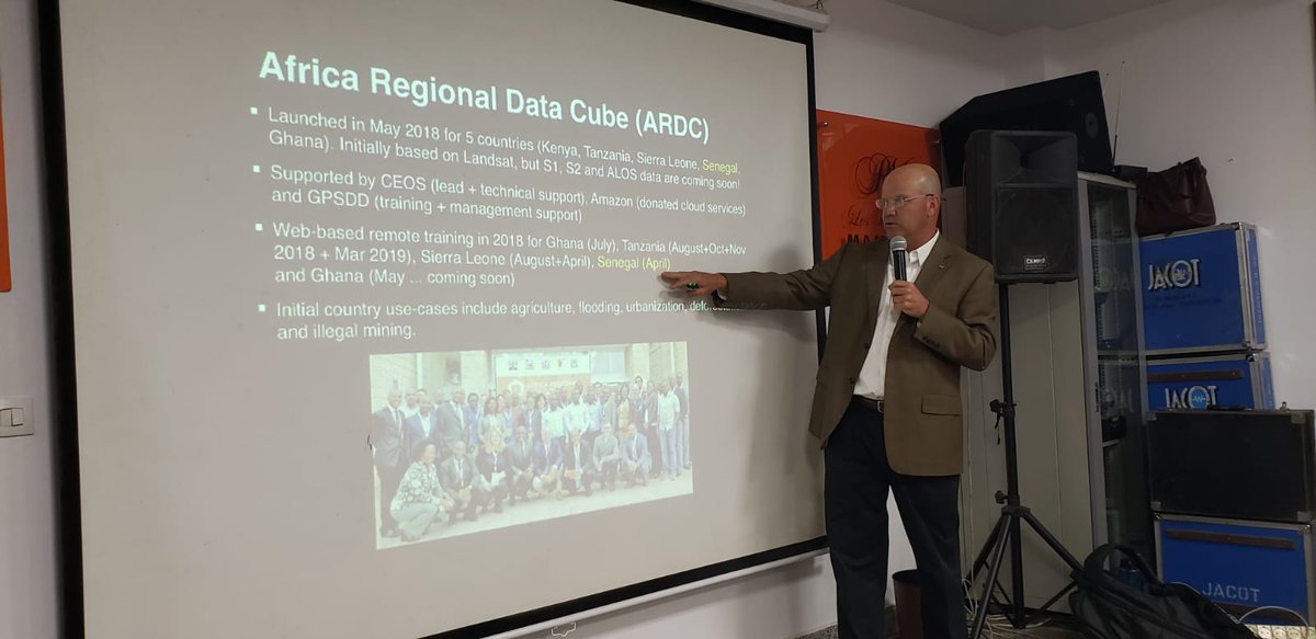 SyedRizvi114's tweet photo. Dr. Brian Killough (NASA LaRC) is the core facilitator of the ongoing 2-day national training of Africa Regional Data Cube (ARDC) for #Senegal with 70+ trainees from 25+ organizations in #Dakar.
#EO4SD #EO4Dev #SDGs @senegalstat @DGPPE1 @IdbgSdgs #Data4SDGs #AfDataCube #Africa https://t.co/OO1yXlCxDF
