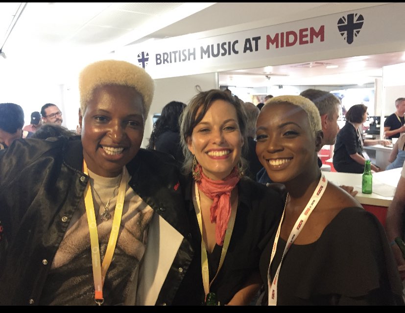 thebad1's tweet photo. #throwbackthursday to my first @midem in #cannes with these two superstars @katethomasmusic and @EsteeBlu 🙌🏾😎🤩 #midem2018 https://t.co/bZfKMUfuWT