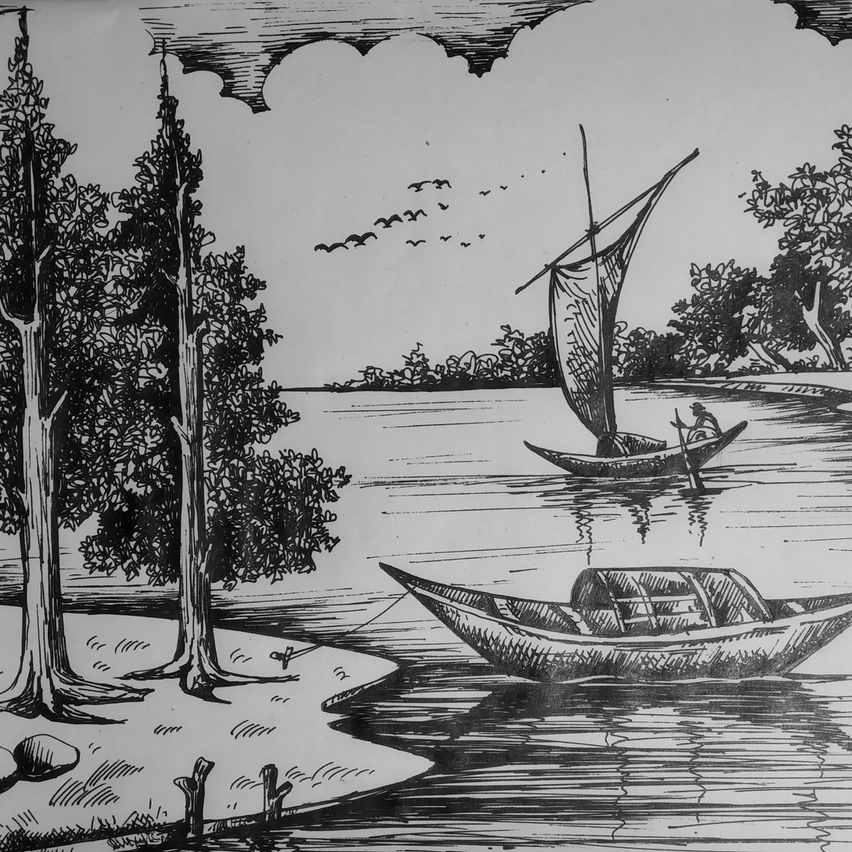 Try this link with your mobile 
And draw.....
 m.youtube.com/watch?v=-dAa_p…

See all of drawing videos of  NEW CREATION