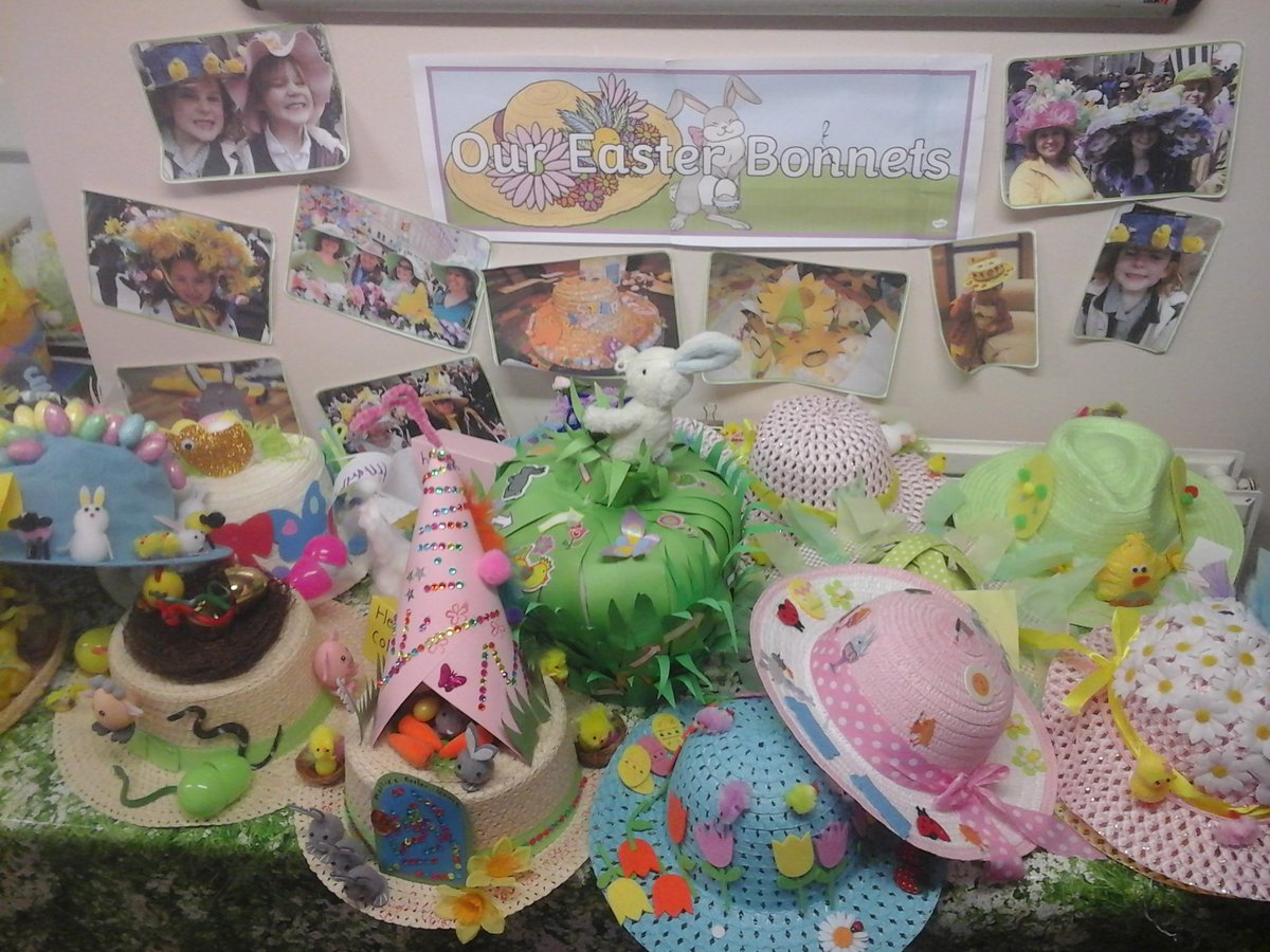 WoodlandsPre's tweet photo. This morning we've had our #EasterBonnetParade! We would like to say a HUGE thank you to all of our amazing children and parents who have made a bonnet! 
Congrats to all of our winners too! Parker, Ned, Alex, George, Henry, Luke and Olivia! https://t.co/4NObVUbF5w