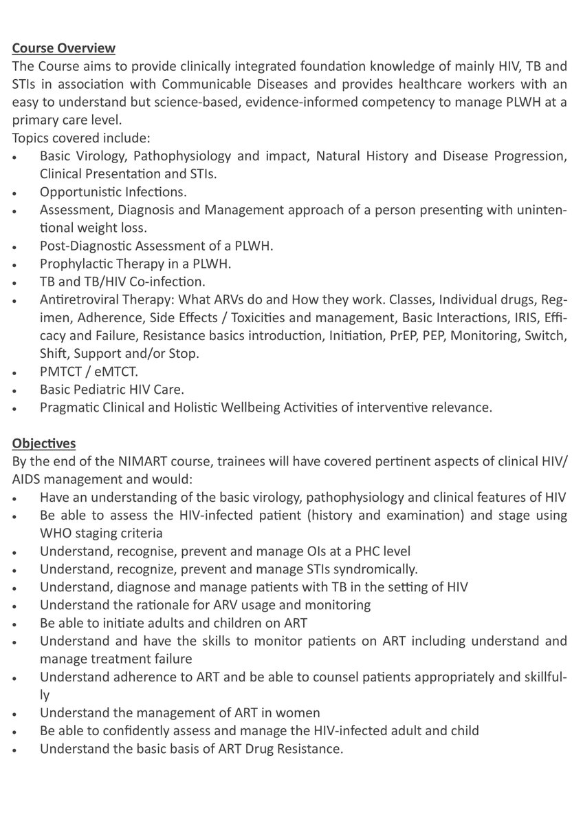 ecarefoundation's tweet photo. Enhancing Care Foundation offers Nurse Initiated Management of Ant-Retroviral Therapy (NIMART) Training to qualified nurses. If you are a nurse looking to broaden your qualification, check this out👇
#EnhancingCare #ECF #ARTs #NIMART #NurseTraining https://t.co/ok142yEOy0