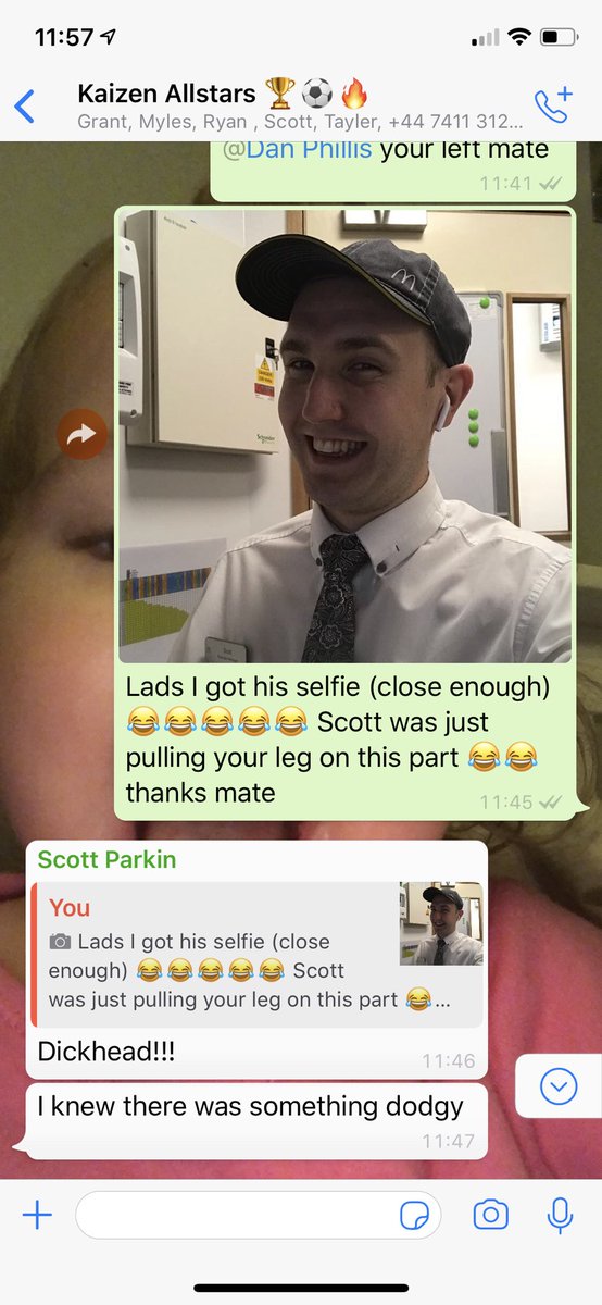 LewParkin's tweet photo. When you invite a new player to your Belfast team, and play a prank on him and ask for a selfie as everyone else as done it ๐ #sorrybro #belfastteam #evilgenius #naughtyselfie @ScottyParkin91 @TaylerParkin2 @ryantappin10 https://t.co/On3GyTGXFA