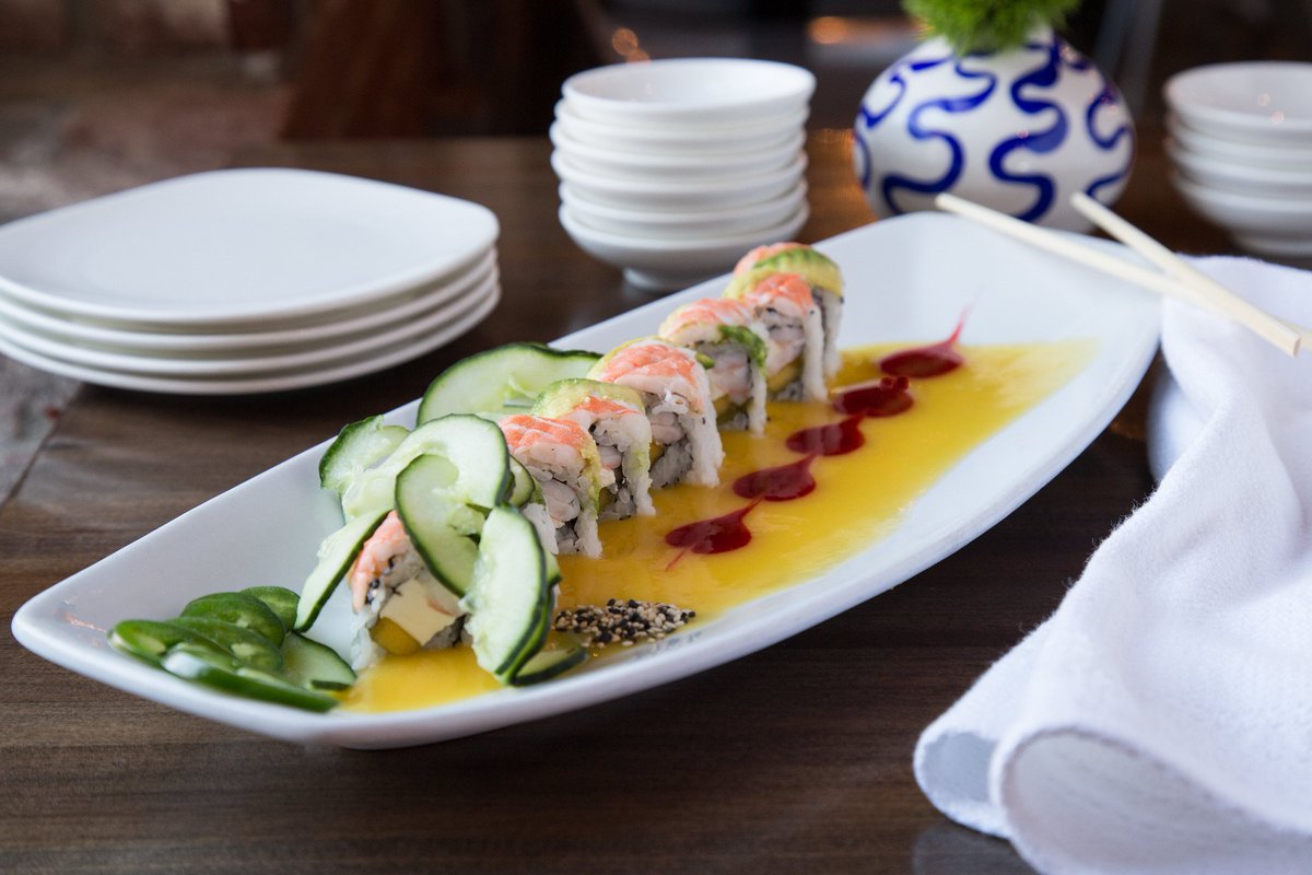 Start your lunch today with a beautiful Sunrise!  Our delicious Sunrise Roll is made fresh and will brighten your day!  Join us for lunch at 11am! See you at Nara!
