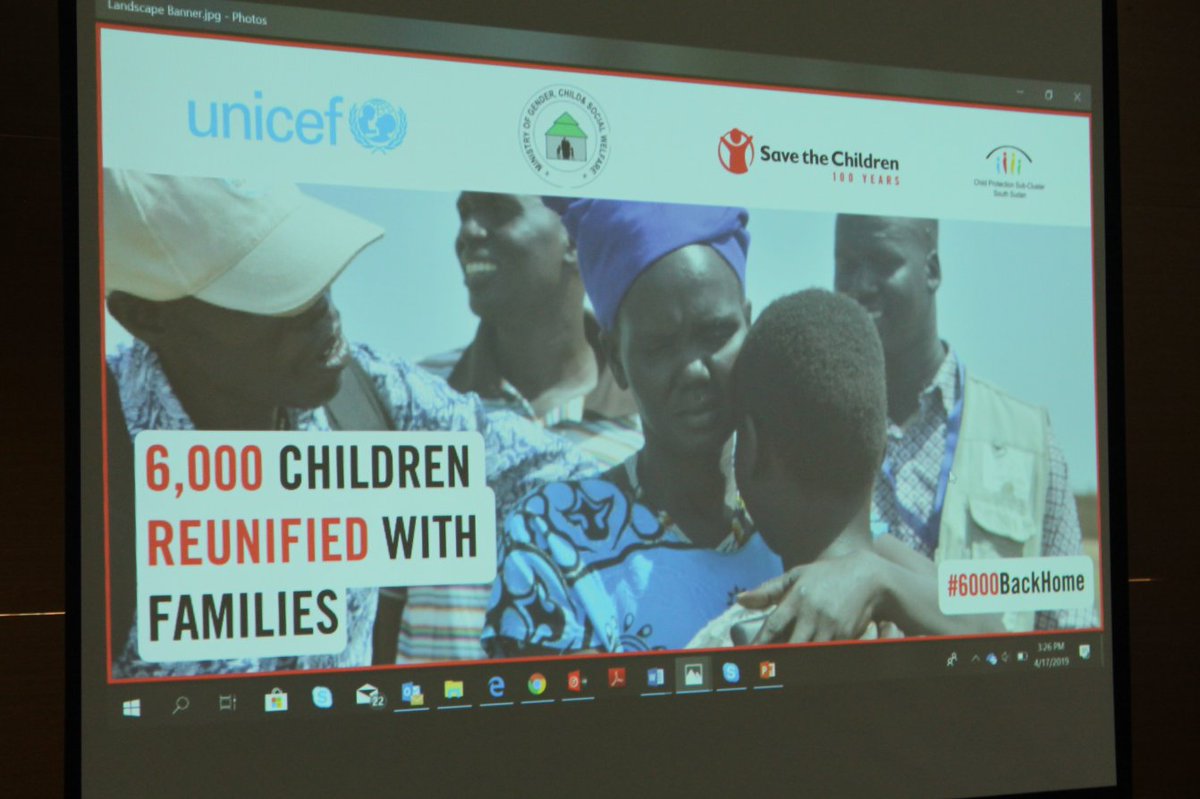 radiobakhita's tweet photo. Save the Children, #UNICEF and partners have reunited 6,000 children with their families after years of separation due to conflict in #SouthSudan.
@SCSouthSudan https://t.co/xdD73usvas