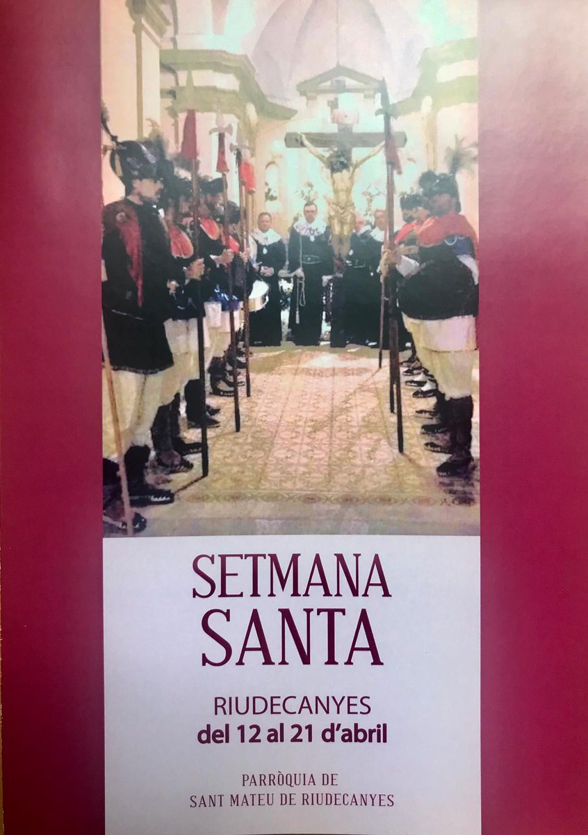 VILARIUDECANYES's tweet photo. Per als qui gaudiu de la Setmana Santa i les seves tradicions, aquest és el programa d'actes previstos per aquests propers dies. https://t.co/iFb7UXuz3H