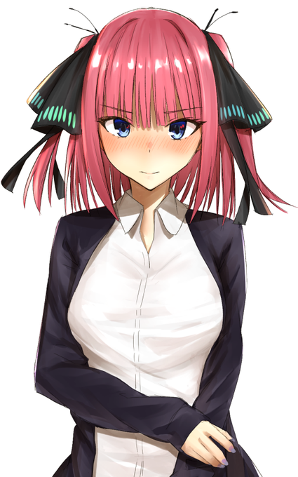 elfenさんがTwitterに投稿した中野二乃(五等分の花嫁)のイラスト。