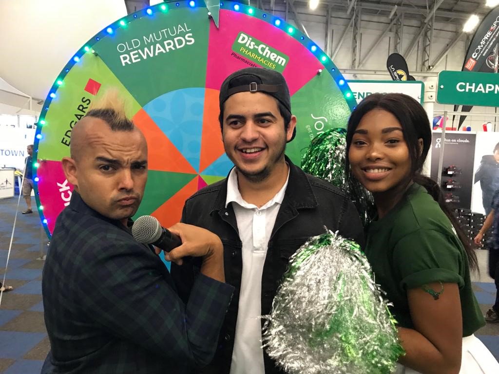 OldMutualSA's tweet photo. From Edgars and Kauai to Sportsmans Warehouse and Sorbet, there are great gifts and giveaways galore at the #OldMutualRewards expo stand. 

Make a run for it and join us until Friday, 19 April for your chance to Spin &amp; Win. Sign up here now: https://t.co/D17Gcc6Nfs https://t.co/XVLIVujxxG